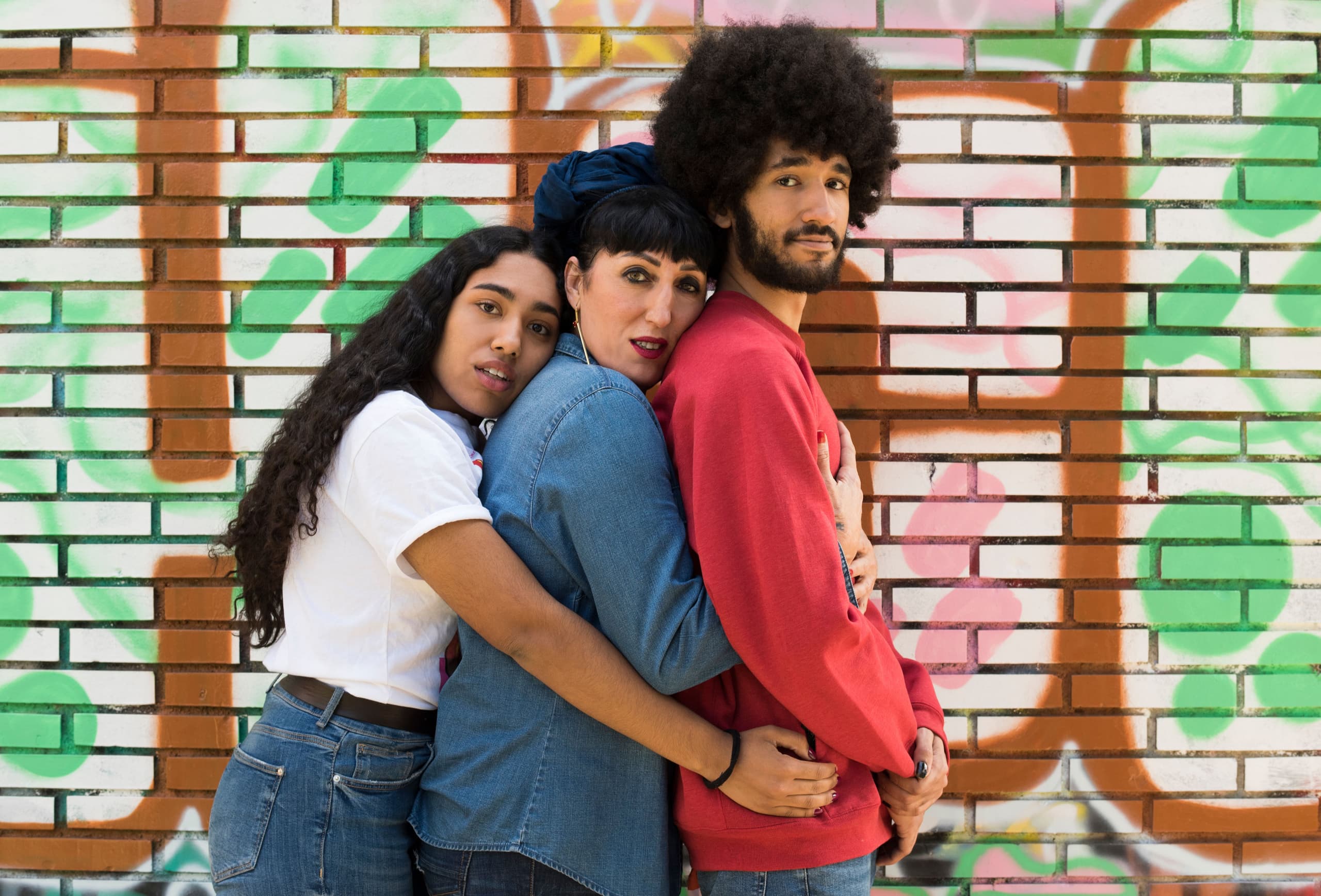 Rossy between her two sons.